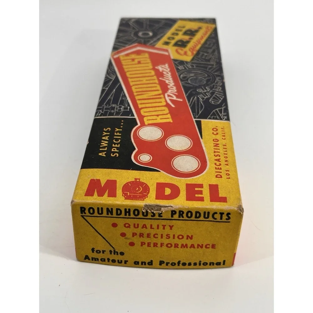 Vintage Roundhouse HO Santa Fe 40 ft Truss-Side Train Boxcar Diecast Truck Kit